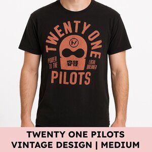 Twenty One Pilots Band Tee Cotton Vintage-Style Graphic T-Shirt Indie Sleaze M